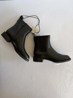 Worthington Franz Womens Chelsea Ankle Boots Black Lug Sole Memory Foam Size 10M
